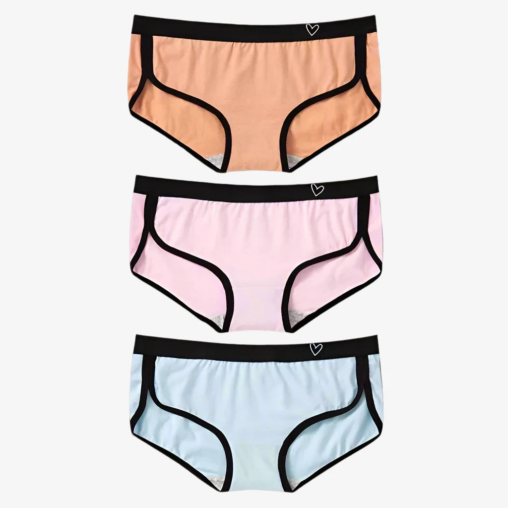 seamless breathable women briefs for a gentle and comfortable fitBriefs Cotton Fitness Low-Rise Panties (Blue + Orange + Pink) seamless breathable women briefs for a gentle and comfortable fitBriefs Cotton Fitness Low-Rise Panties (Blue + Orange + Pink)