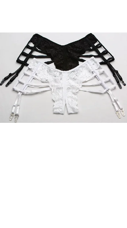 lace boyshort panties for women with a feminine lookCaged Open Crotch Gartini Panty