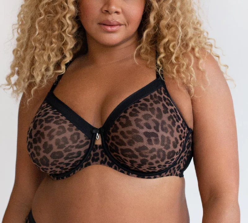office to evening women lingerie for easy transitionsCurvy Couture Sheer Mesh Designer Leopard Print Unlined Bra 1311 office to evening women lingerie for easy transitionsCurvy Couture Sheer Mesh Designer Leopard Print Unlined Bra 1311