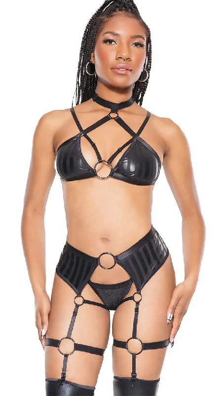 balconette push up bras for a lifted lookDomme and Dirty Crotchless Bra Set