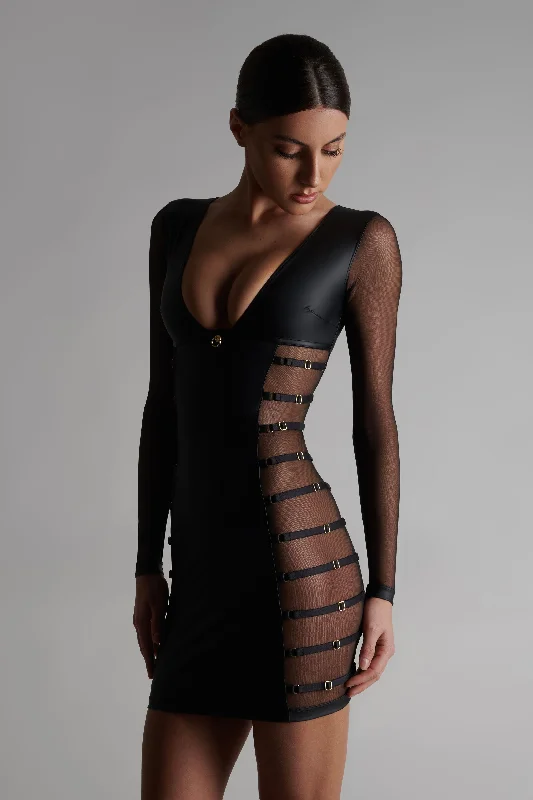 women sexy dresses with tiered skirtsDress - Chambre Noire Private