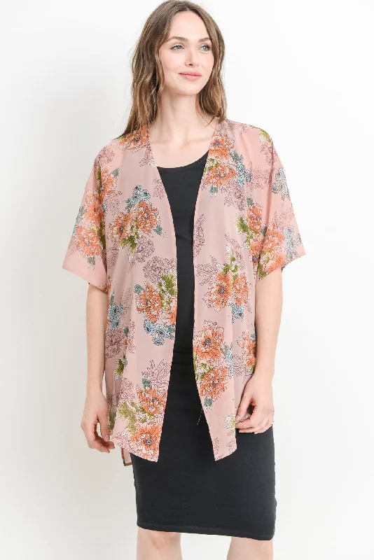 wireless bras for a natural feelFloral Cardigan Maternity Kimono