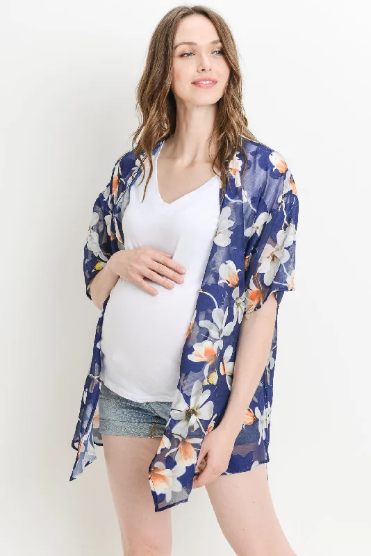 sleep bras for all night comfortFloral Chiffon Maternity Cardigan