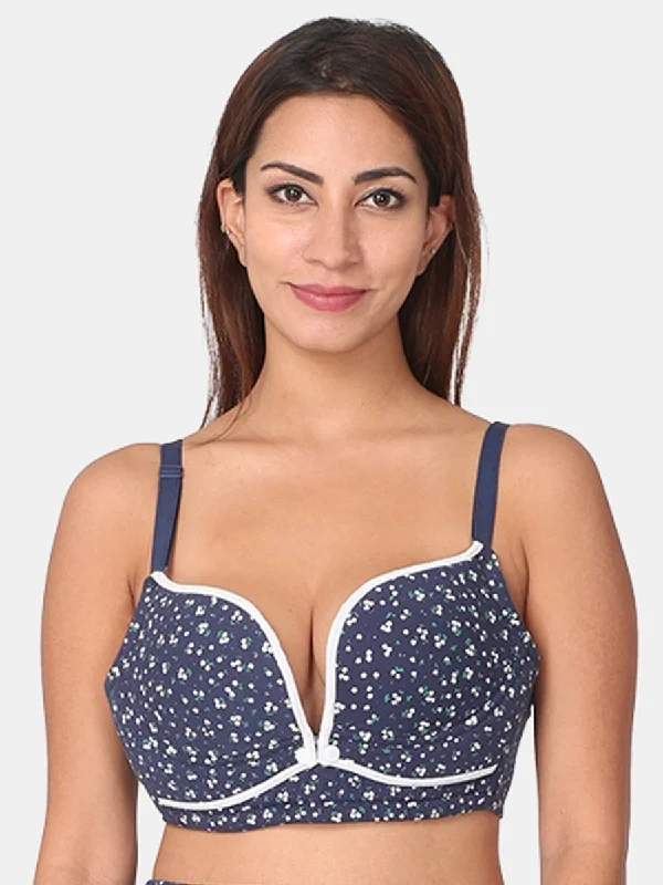 full cup nursing bras for better milk flowFloral Print Front Open Nursing Bra