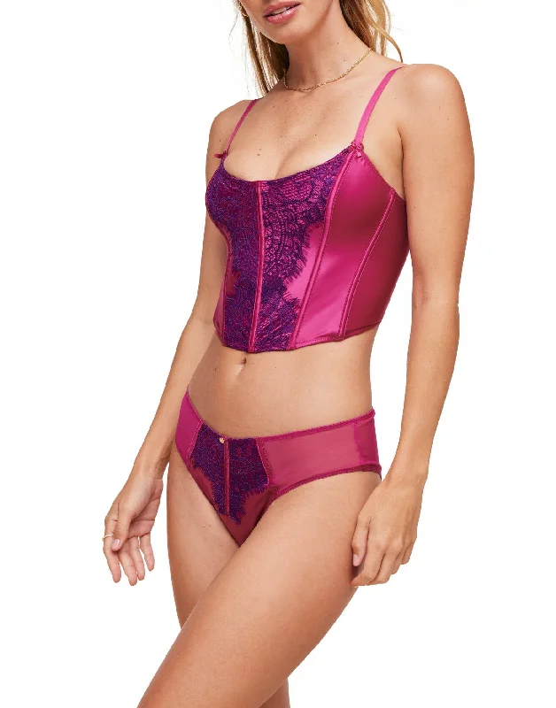 plus size bralette bras for comfortGeneviève Women's Cropped Corset & Panty Set