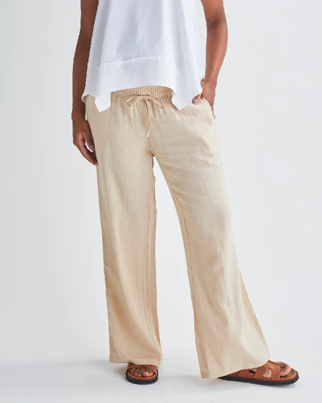 moisture wicking sleep bras for hot sleepersGiulia Maternity Linen Pants in Sand