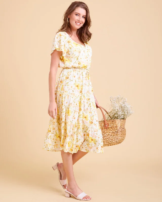 lace bras for a romantic lookHoneysuckle Midi Nursing Dress - Honeysuckle