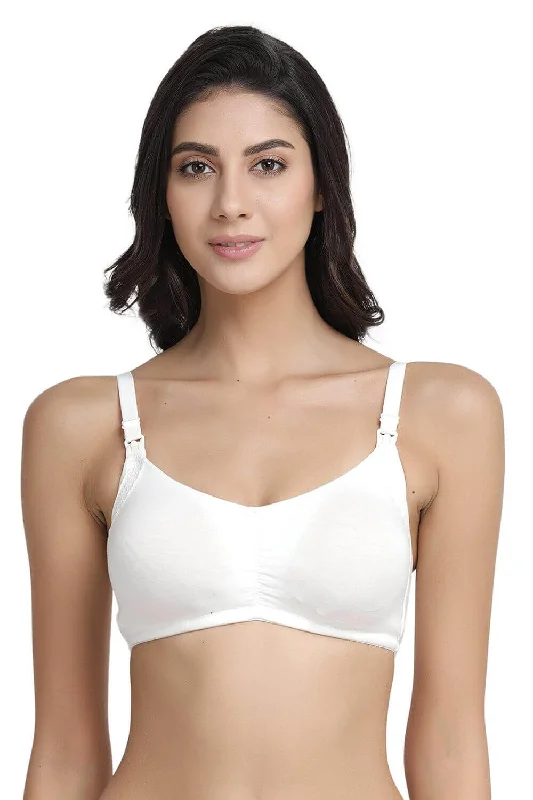 sleep bras with adjustable strapsOrganic Cotton Antimicrobial Soft Nursing Bra with Removable Pads-IMB001C