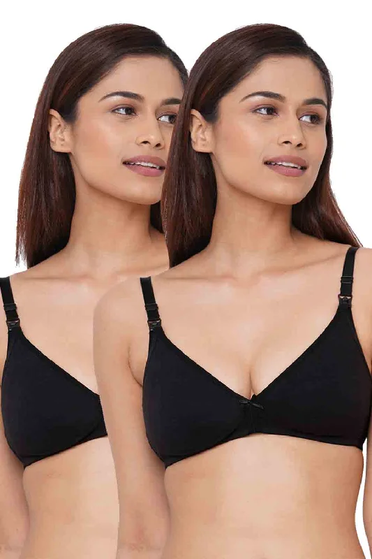 t - shirt bras for a smooth look under clothesOrganic Cotton Antimicrobial Feeding Bra Combo-IMB006D_6D-