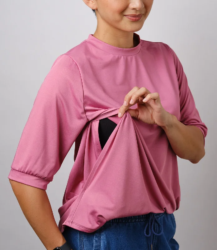 plus size convertible bras for flexibilityKATHY NURSING TOP (PINK)