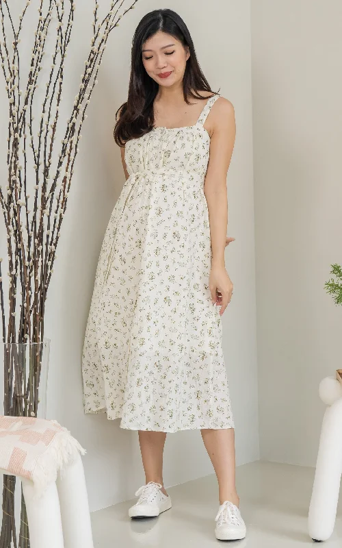 padded bras for added volumeMargaret Floral Nursing Dress