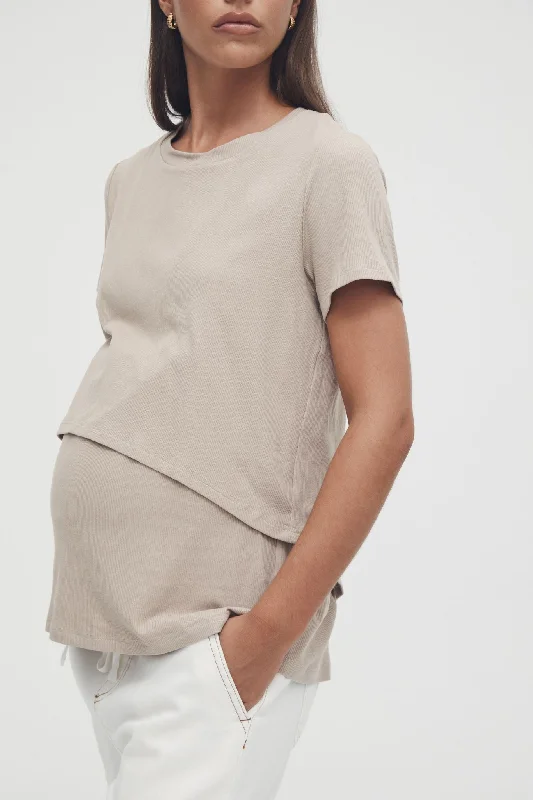 wireless bras for a natural feelAvenue Nursing Tee (Biscuit)