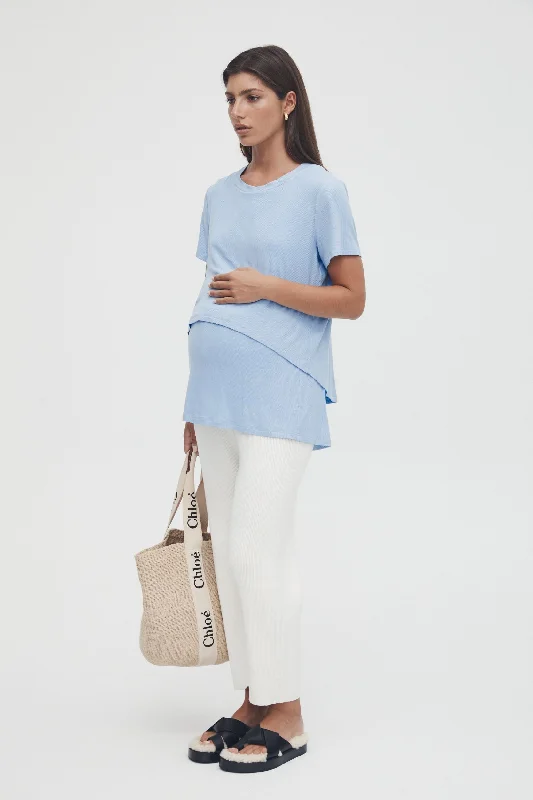 seamless t - shirt bras for everyday wearAvenue Nursing Tee (Cornflower)