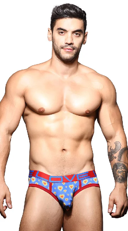 stretch - fabric women briefs for yoga and exerciseMen's Heart Pounding Pride Brief