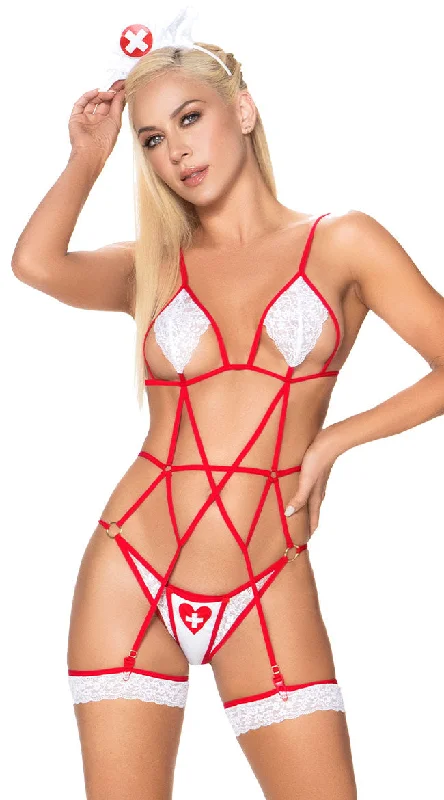 women cosplay costumes for first - timersNaughty Night Shift Lingerie Costume
