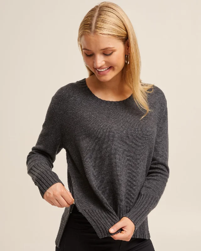 bralette bras for a trendy and comfortable styleNursing Knit Sweater -  Charcoal