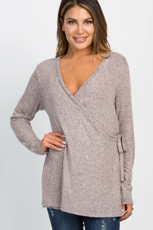 sexy lace push up bras for special occasionsPinkBlush Heather Pink Wrap Knit Nursing Top
