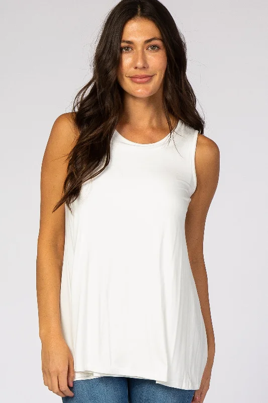 balconette lace bras for a feminine touchPinkBlush Ivory Overlay Nursing Tank