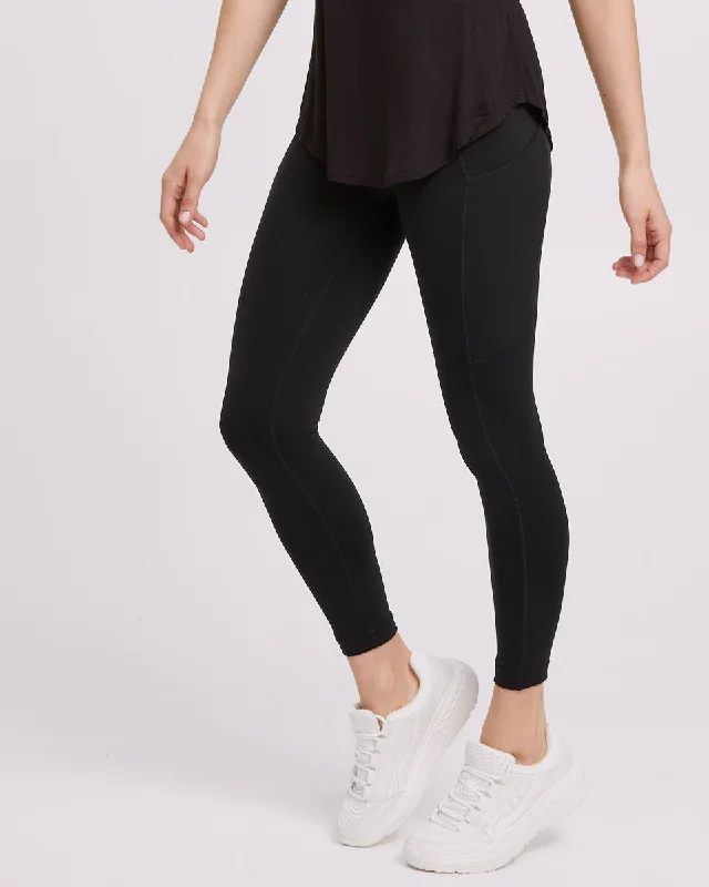 wireless bras for a natural feelActive Post Pregnancy Pocket Leggings - Black