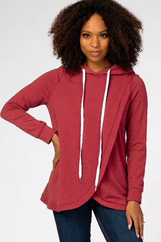 sexy lace push up bras for special occasionsRed Layered Front Nursing Fleece Hoodie
