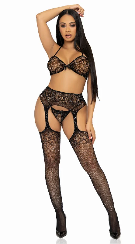 sexy lace push up bras for special occasionsRhinestone Beauty Bra Set