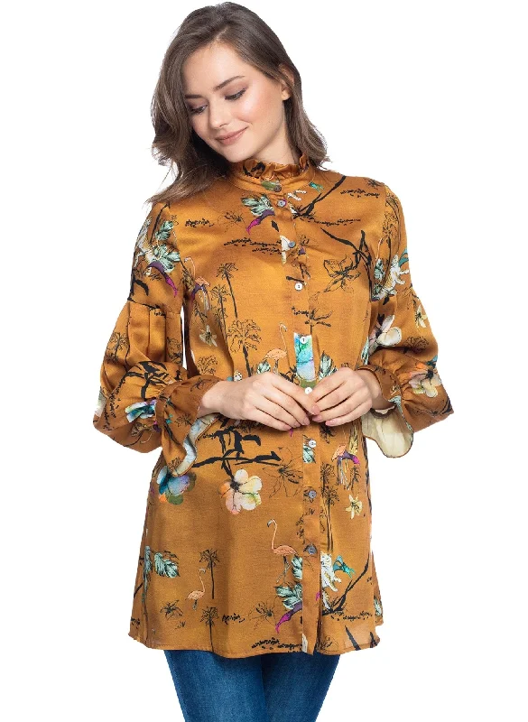 moisture wicking convertible brasSabrina Maternity & Nursing Top - Golden Jungle