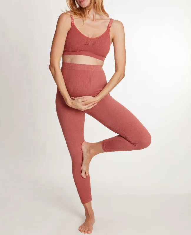 balconette push up bras for a lifted lookSeamless maternity leggings Zoé terracotta