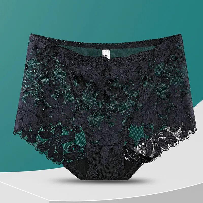 babydoll women sexy lingerie for romanceSexy Black Cotton Floral Lace Panties