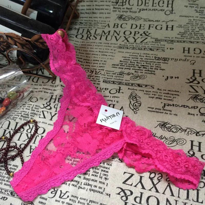 bachelorette party women sexy lingerieSexy Pink Transparent full Lace G-String Panties