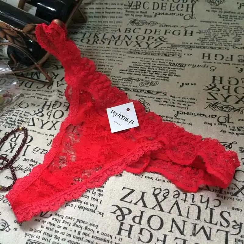 affordable women sexy lingerie onlineSexy Red Transparent full Lace G-String Panties