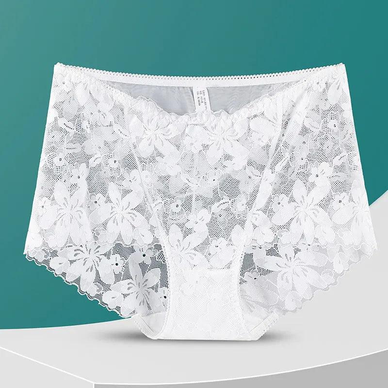beaded women sexy lingerie designsSexy White Cotton Floral Lace Panties