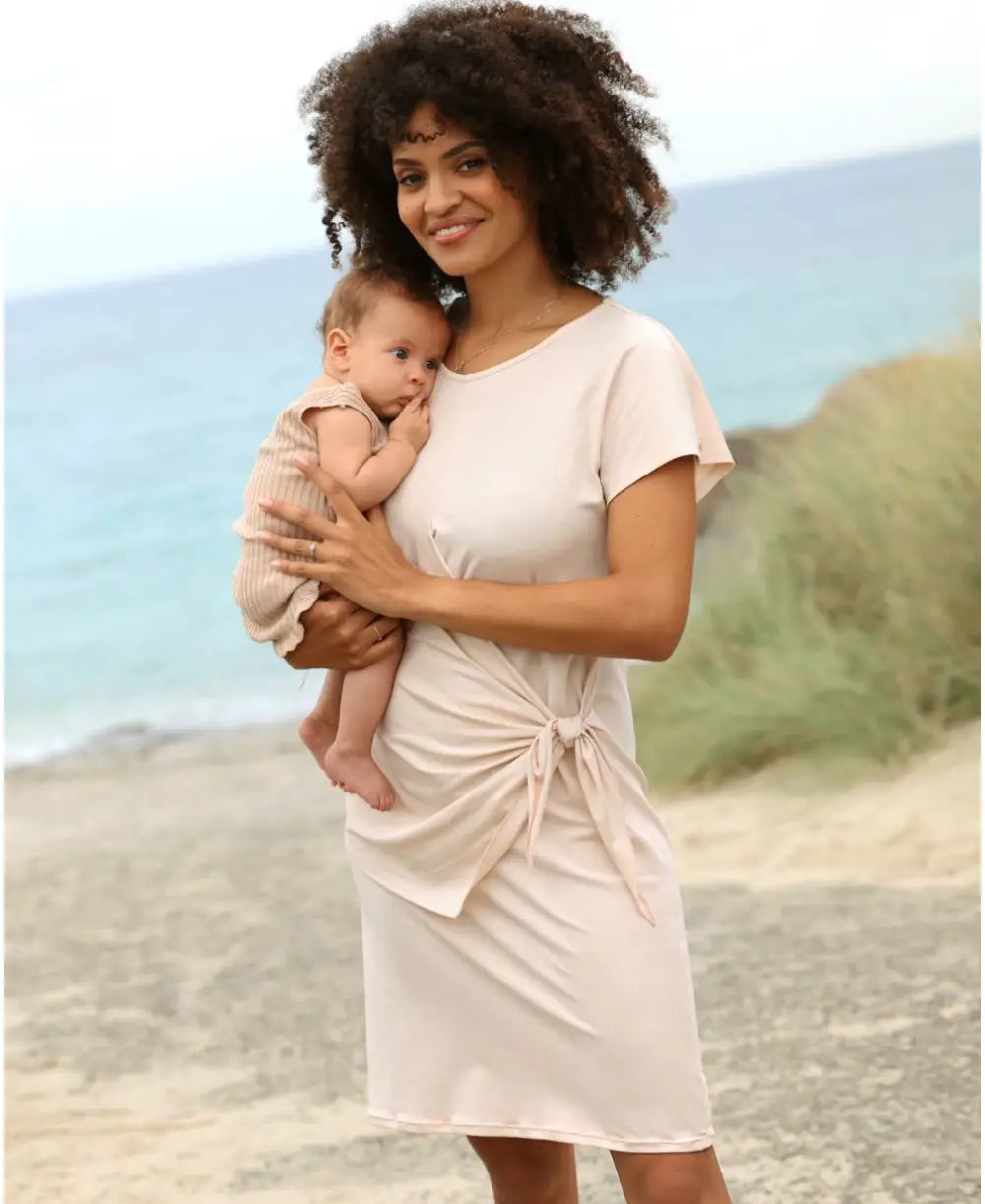balconette lace bras for a feminine touchShort maternity and nursing dress Matelot powder pink balconette lace bras for a feminine touchShort maternity and nursing dress Matelot powder pink