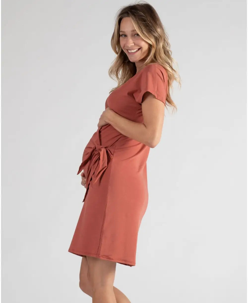 plus size nursing bras for breastfeeding momsShort maternity and nursing dress Matelot terracotta