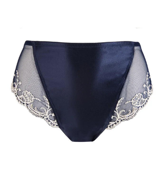 seamless convertible women briefs for versatile stylingSplendeur Soie Navy Full Brief seamless convertible women briefs for versatile stylingSplendeur Soie Navy Full Brief