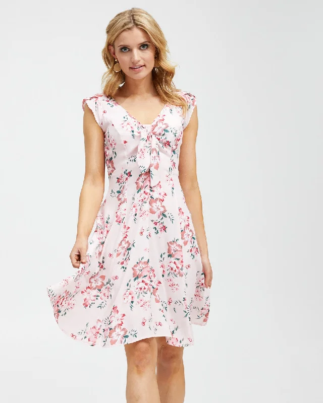 sexy backless push up brasTie Front Nursing Dress - Pink Floral