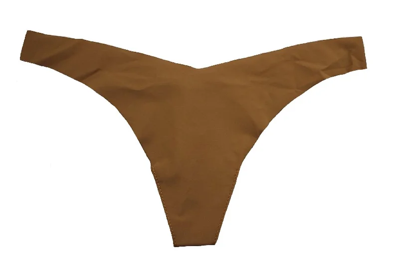 seamless maternity women thongs for a growing bellyWomen's Classic Solid Tiny Thong In Mocha