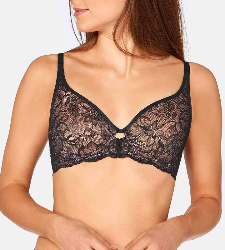 minimizer underwire bras for more controlAmourette Charm W02 Bra BLACK