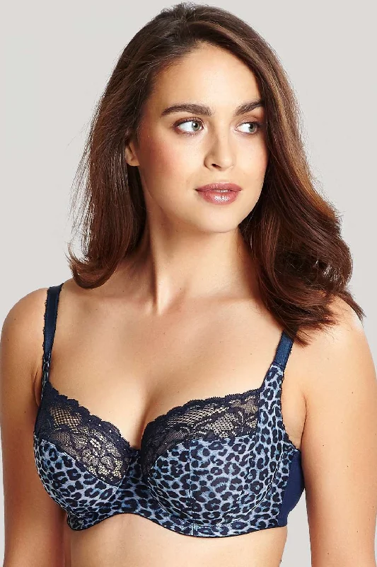 plus size bralette bras for comfortJasmine Balconnet Bra ANIMAL NAVY - CLEARANCE