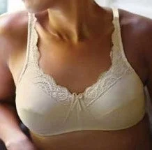 Underwire bras for enhanced support and shaping​ Mastectomy Bra 'Lace Front' Beige