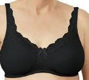Push - up bras to add cleavage and lift​ Mastectomy Bra 'Lace Front' Black