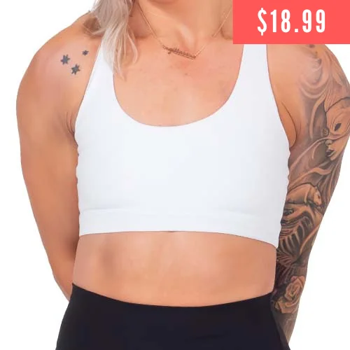 sleep bras for all night comfortButterfly Back Bra | All White