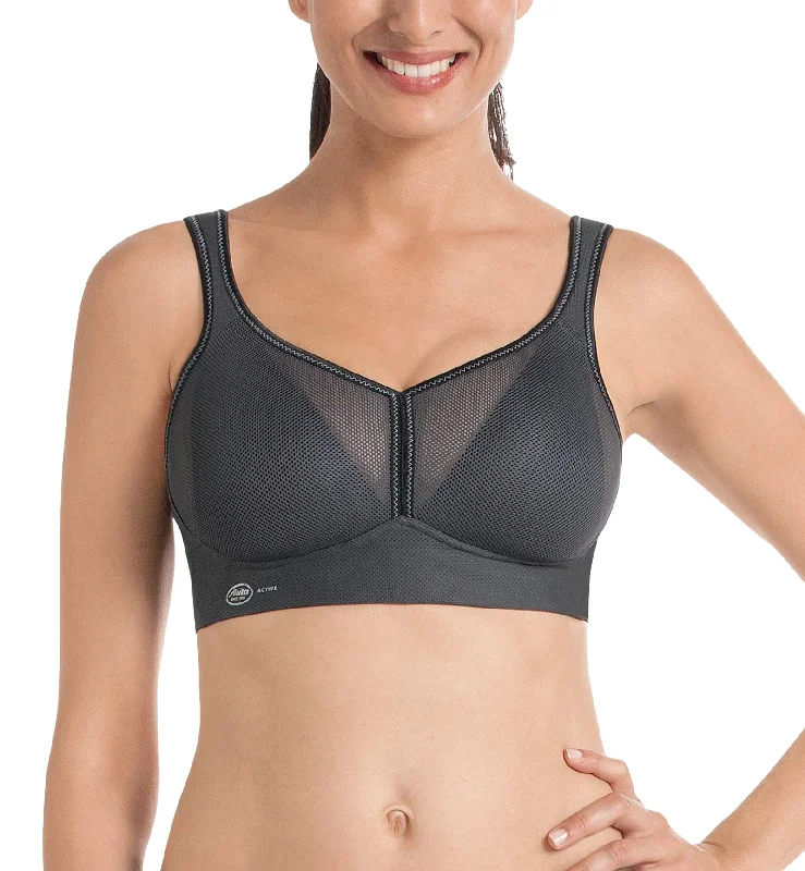 Seamless bras for a smooth and invisible look under clothes​ Anita Active Air Control Delta Pad Softcup Sports Bra (5544) - Anthracite