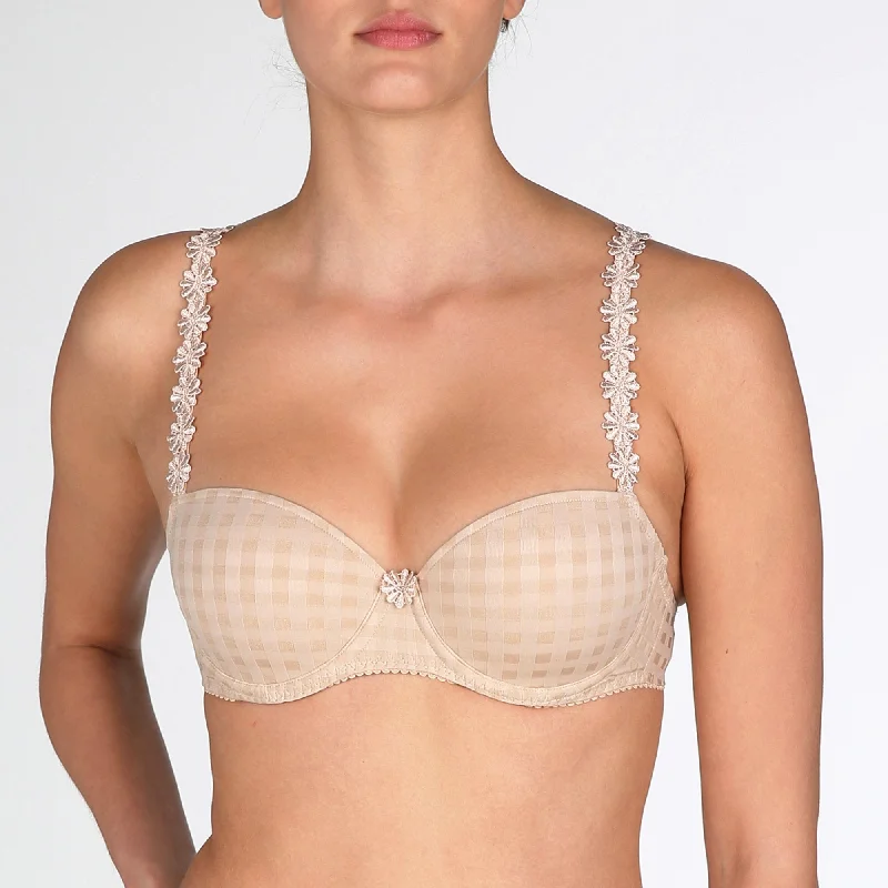 Cotton bras known for breathability and softness Avero Formed Cup Balconnet Bra (Caffé Latte) A-F Cotton bras known for breathability and softness Avero Formed Cup Balconnet Bra (Caffé Latte) A-F