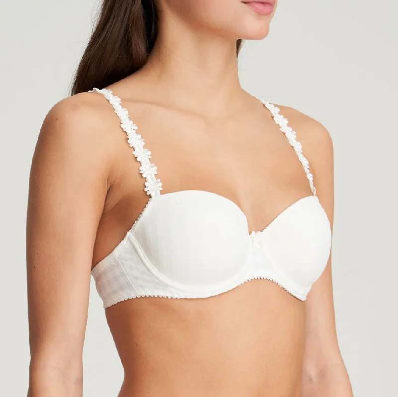 Long - line bras for added support and a slimming effect Avero Formed Cup Balconnet Bra (Ivory) A-F Long - line bras for added support and a slimming effect Avero Formed Cup Balconnet Bra (Ivory) A-F