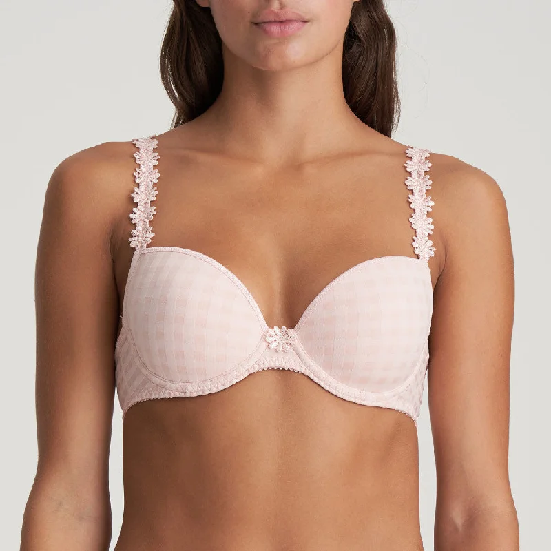 Bra with a plus - size convertible strap for versatility Avero Formed Cup Plunge Bra (Pearly Pink) B-F Bra with a plus - size convertible strap for versatility Avero Formed Cup Plunge Bra (Pearly Pink) B-F