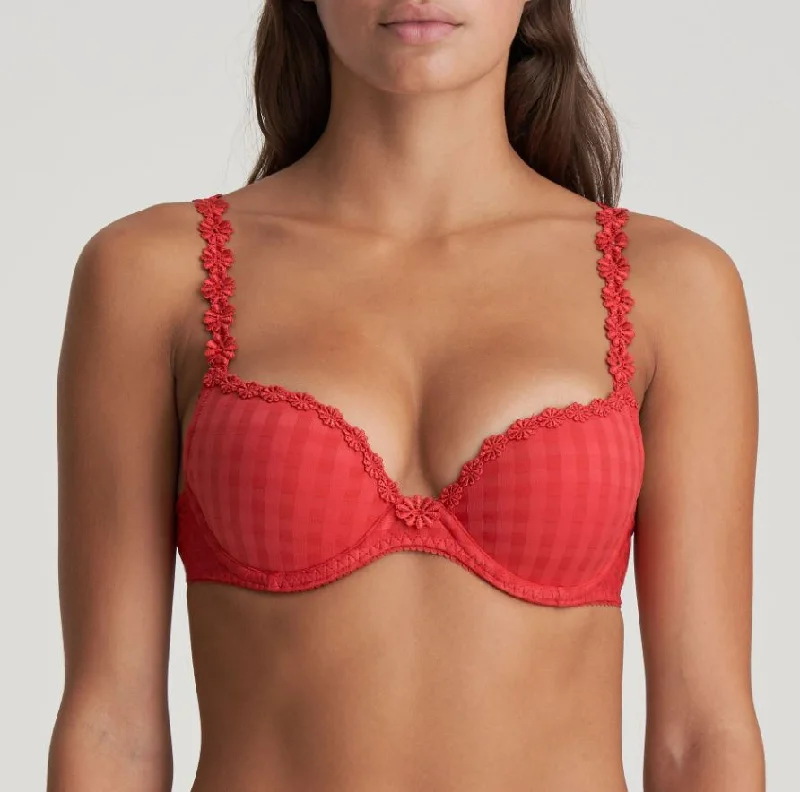 Underwire bras for enhanced support and shaping Avero Push Up Plunge Bra (Scarlet) A-D Underwire bras for enhanced support and shaping Avero Push Up Plunge Bra (Scarlet) A-D
