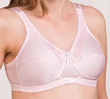 Demi - cup bras for a sexy and revealing look Mastectomy Bra 'Barbara Lace Accent Soft Cup' Powder Pink Demi - cup bras for a sexy and revealing look Mastectomy Bra 'Barbara Lace Accent Soft Cup' Powder Pink