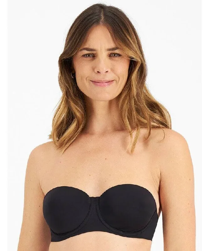 plunge wireless bras for a natural lookBerlei Luminous Strapless Bra - Black
