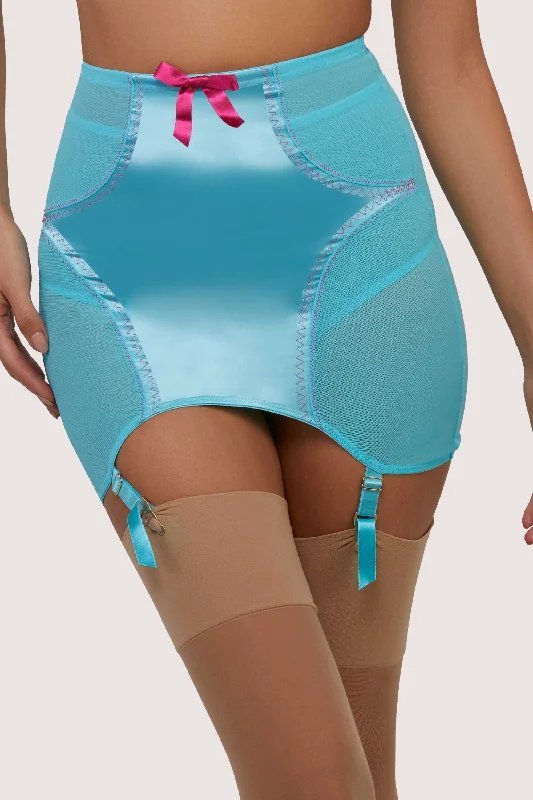 full cup padded bras for enhanced shapeCleo Contrast Stitch Mesh Retro Girdle