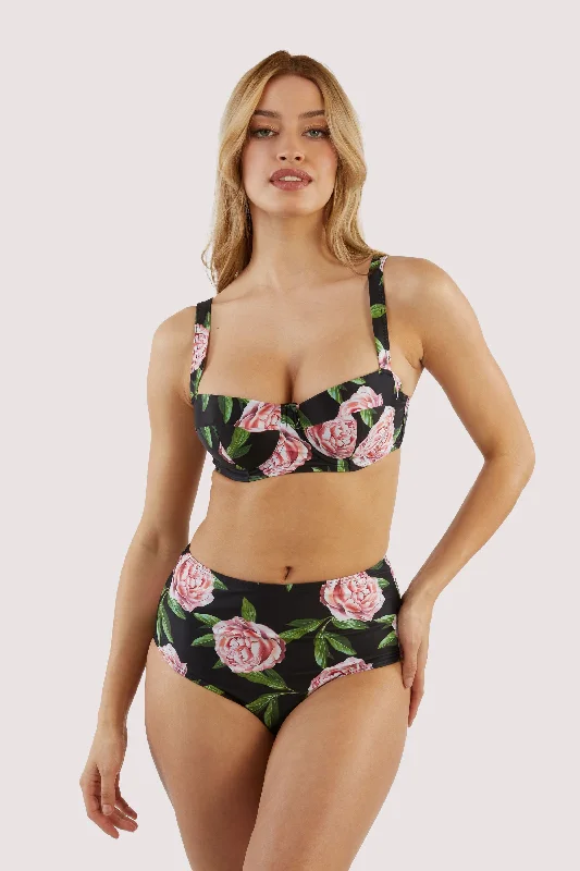 Bra with a quick - drying lining for convenience Eco Claudette Roses Padded Balcony Bikini Top Bra with a quick - drying lining for convenience Eco Claudette Roses Padded Balcony Bikini Top